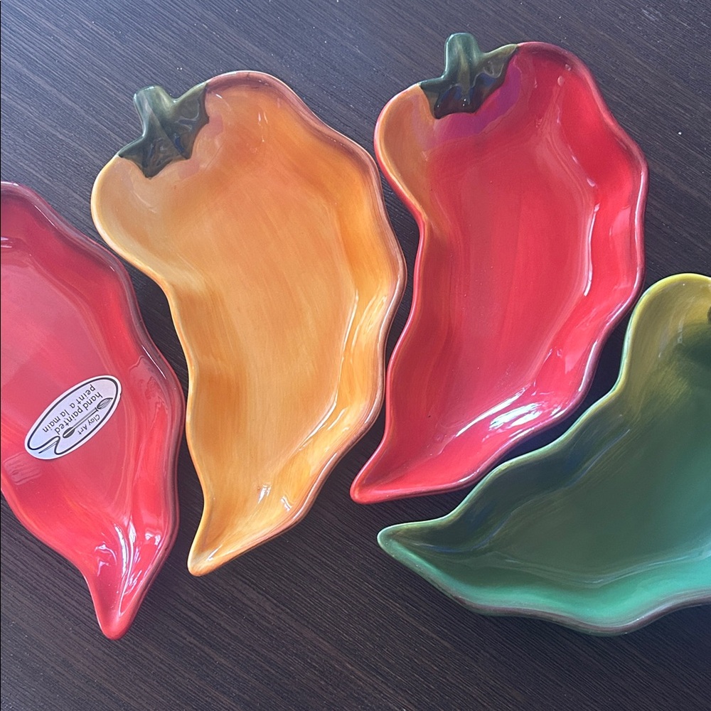 Clay Art Pepper Shaped Ceramic Dish
